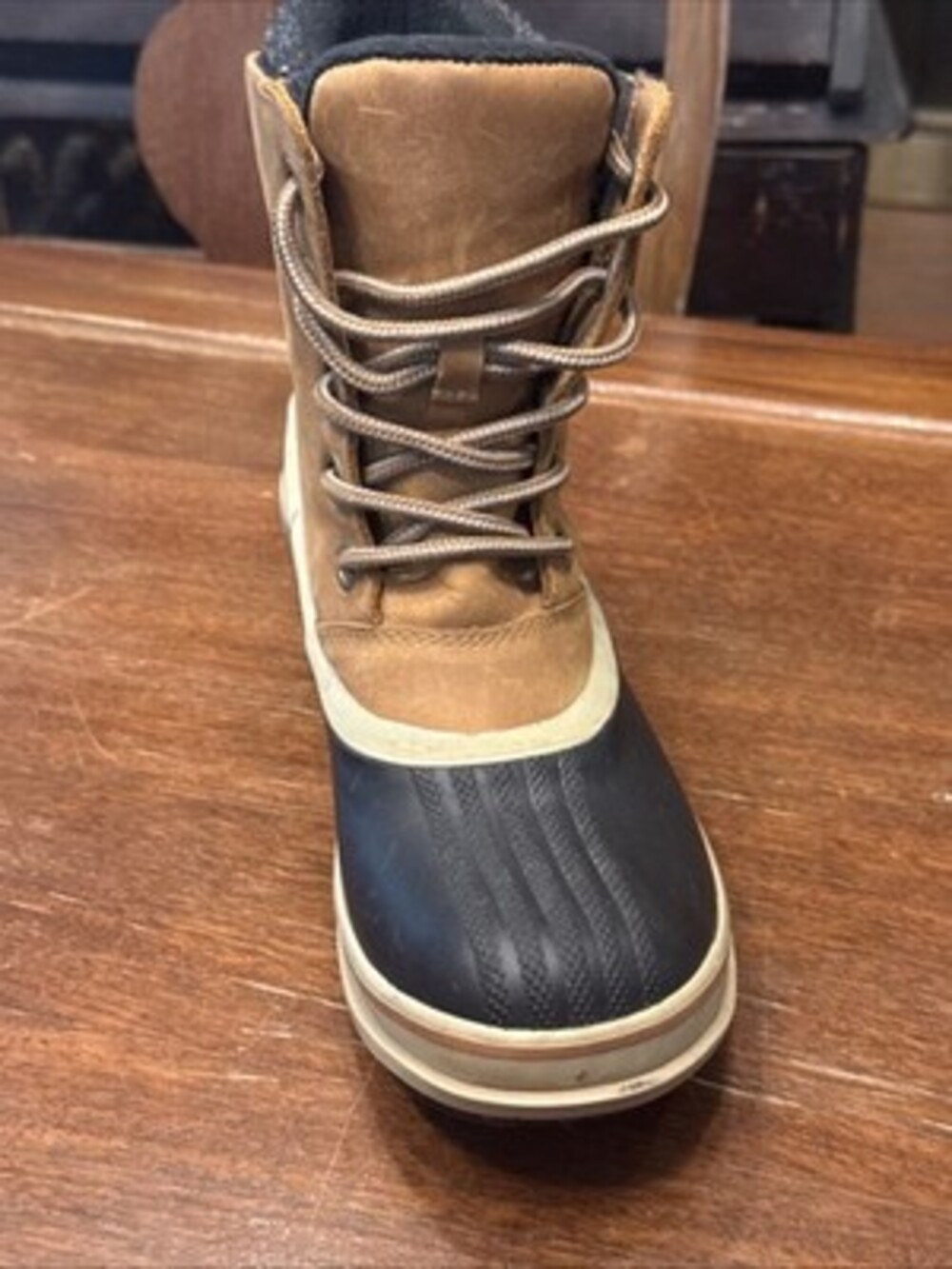 Sorel Slim Pack III Lace Leather Boots Women’s Size 8 Khaki - Picture 6 of 15